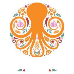 Pizza Orange Octopus logo.
