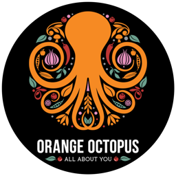 Pizza Orange Octopus logo.